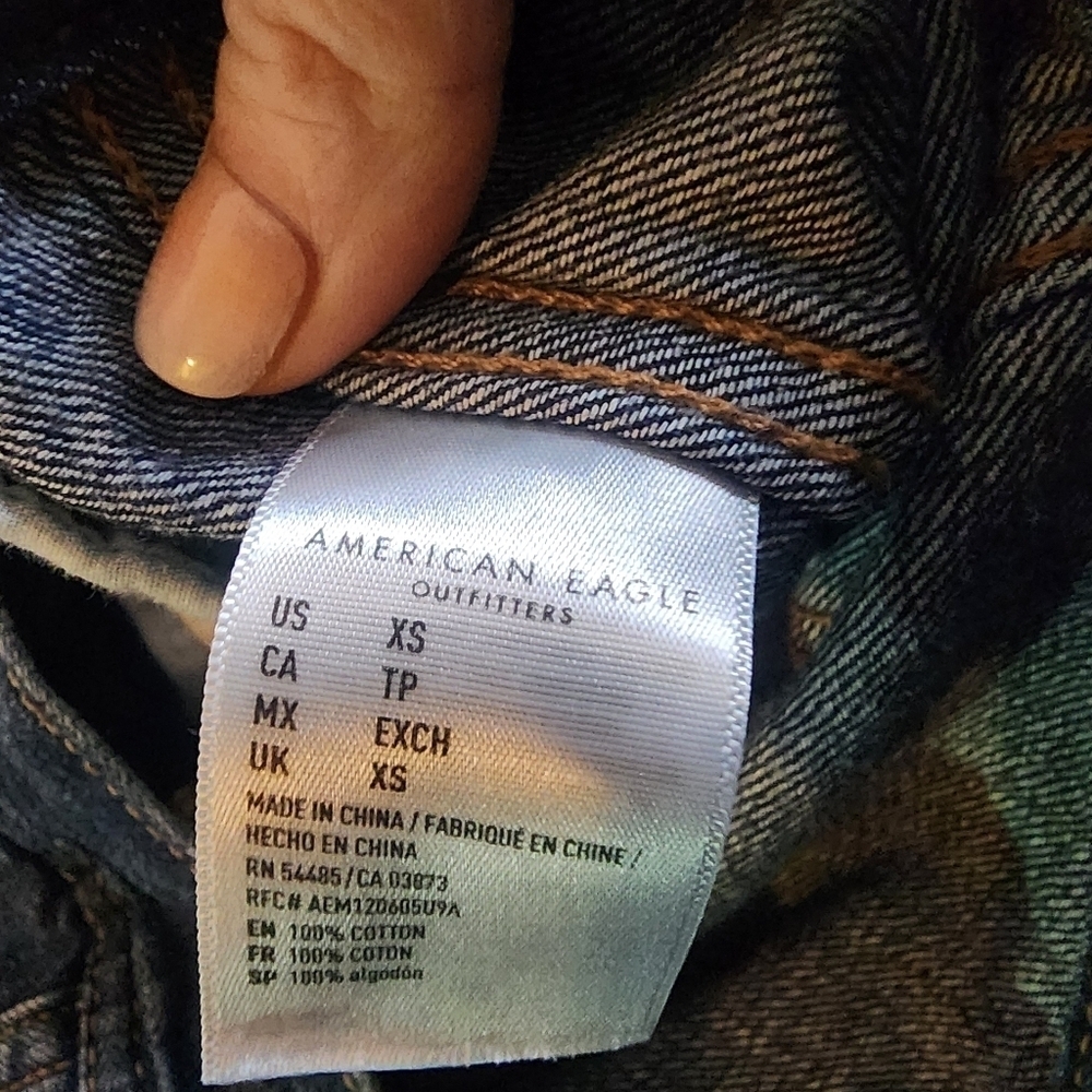 American Eagle Jean Jacket Size Xs - Picture 9 of 9